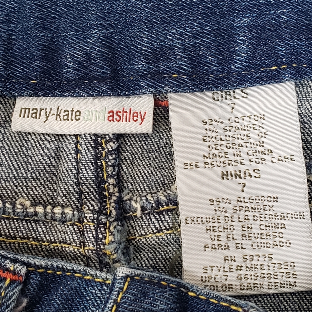 Mary Kate and Ashley Girls Denim Floral Skirt Size 7 - Picture 7 of 10